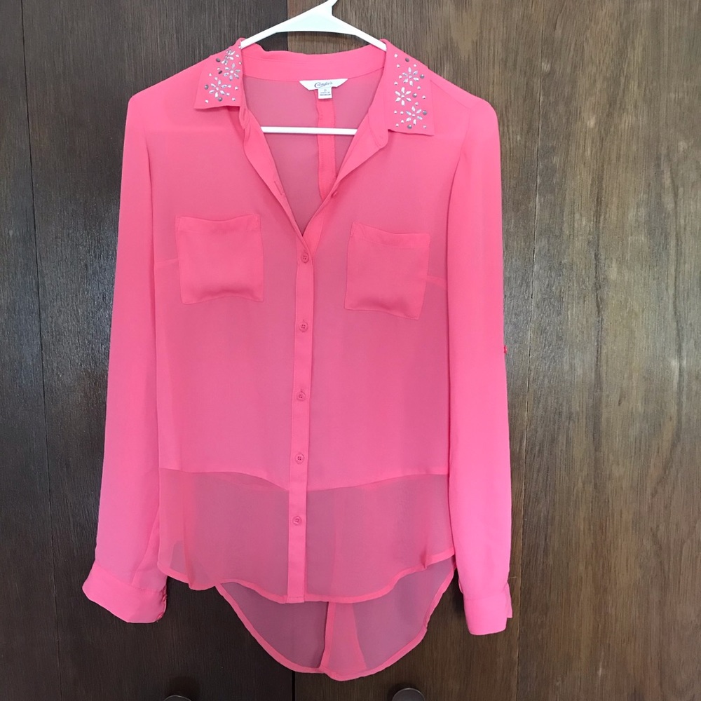 Pink long sleeve shirt